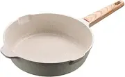 Ceramic non-stick wok, home use flat pan, steak frying pan, suitable for induction cooker and gas stove, cooking wok.