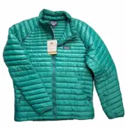 NWT $299 Patagonia AlpLight Down Zip Hoodless Jacket Borealis Green/ Mens Large