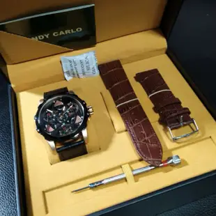 MC蒙地卡羅 陀飛輪錶 手錶禮盒 皮錶帶