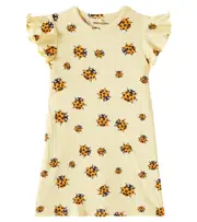 [Mini Rodini] Mini Rodini Ladybugs cotton-blend jersey dress Y 4/5 yellow