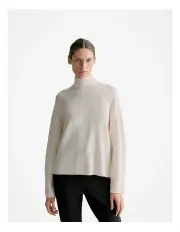 [Trenery] Merino Cashmere Relaxed Rollneck in Cream