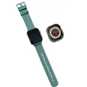 Silicone Candy Watchband with Case for Apple Watch S8 Ultra-MilitaryGreen