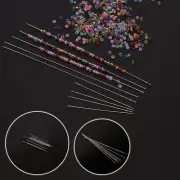 10x Metal Beading Needles Necklace Jewellery Making Thread Beads DIY Accessories