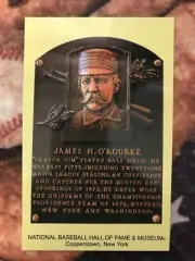 Jim O'Rourke Postcard- Baseball Hall of Fame Induction Plaque -Cooperstown Photo