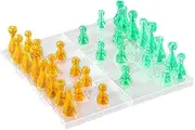 Generic Chess Board Game Set Travel Case Chess Checker Set for Indoor Picnics Adults