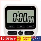 Digital Stopwatch Kitchen Countdown Timer Alarm Reminder Clock (Black) AU