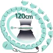 Weighted Hula Circle Hoop for Adults weight loss, Infinity Fitness Hoop Plus Size 66-120cm, 24 Detachable Links, Exercise Hoop Suitable for Women and Beginners