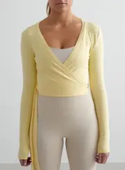 [aim'n] Mellow Shape Seamless Wrap Long Sleeve