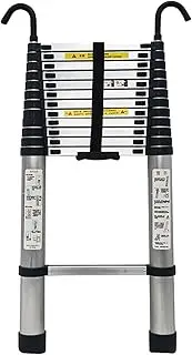 Telescopic Ladders Multi-Purpose Extendable Ladder telescopic ladder Heavy Duty Telescopic Ladder 2.6m/ 3.8m/ 5m/ 6.2m Tall, Aluminum Folding Telescoping Ladder with Hooks for Home Roof Top vision