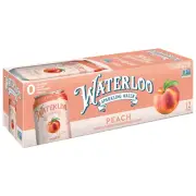 Waterloo Sparkling Water, Peach Naturally Flavored, 12 Fl Oz Cans, Pack of 12 |
