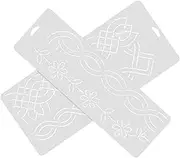Angoily 2Pcs Quilting Template Durable Plastic Sewing Tools for Embroidery and Machine Quilting Transparent Design for Easy Use and Creative Sewing Projects