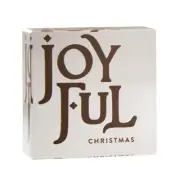 Mini Lucite Block - Joyful Christmas, Small Holiday Decor Designs - Pack of 4