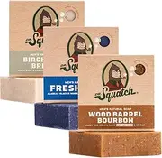 Dr. Squatch All Natural Soap Bar for Men, 3 Bar Variety Pack - Birchwood Breeze, Fresh Falls, and Wood Barrel Bourbon