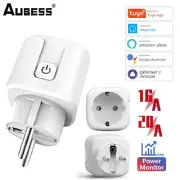 Tuya Zigbee,WiFi Smart Plug 20A,16A EU Smart Socket With Power Monitoring Timing