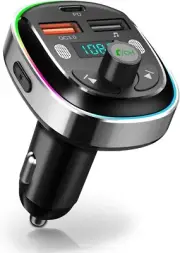 Bluetooth 5.3 Car Adapter - Hinrey FM Transmitter 48W (PD 30W & QC3.0) - Dual...