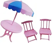 ifundom 2 Pack Miniature Beach Chairs Doll Chair Sets Abs Plastic Decorative Photo Prop Room Decor Boys and Girls