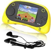 EASEGMER 16 Bit Kids Handheld Games Built-in 220 HD Video Games, 2.5 Inch Portable Game Player with Headphones - Best Travel Electronic Toys for Toddlers Age 3-10 Years Old Children (Blue) (Yellow)