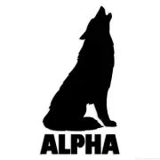 Alpha Wolf Howl - Decal Sticker - Multiple Colors & Sizes - ebn6154
