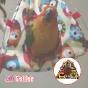 Cartoon Parrot Hut Hamster Hanging Bed Tent Bunk Hammock House Pet Cage Toy Bird