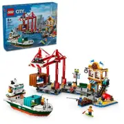 LEGO City Seaside Harbor with Cargo Ship Toy Model Container Crane and Boat