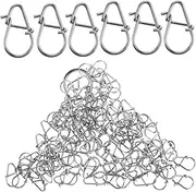 Totority 100pcs Lure Tools Mini Fishing Kit Fishing Tools Kit Bait Holder Wire Lure Buckle Bait Hooks Fish Tackle Stainless Steel Silver