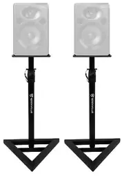 (2) Rockville Adjustable Studio Monitor Speaker Stands For Alesis Elevate 5 MKII