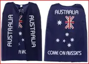 Come on Aussie's AUSTRALIA FLAG CAPE Anzac Day Sports Souvenir Costume Party NEW