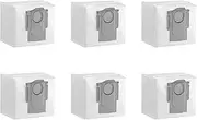 6 Pack Dust Bags Replacement for Roborock S8 Pro Ultra / S8+ / S7 Max Ultra / S7MaxV Ultra / Q5+ / Q7+ / Q7 Max+ Vacuum Self-Empty Dock, 3L Large Capacity Disposable Bag Accessories Set