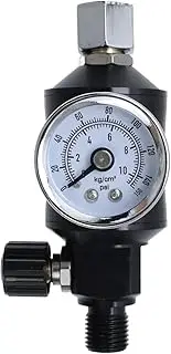 Antrader G1/4" Air Compressor Regulator & Water Separator with Gauge,Regulating Filter Air Pressure Regulator,1Pcs