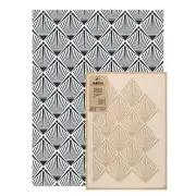 Reusable PLASTIC Wall STENCIL Template 59x95cm Seamless // ART DECO SQUARE PALM