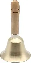 Hand Bell Classroom Bell Solid Brass Christmas Bell Loud Call Bell Restaurant Call Service Bell Perfect Bride Wedding Bell with Wooden Handle for Kids, School and Hotel Service