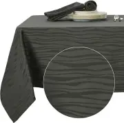Deconovo Decorative Jacquard Rectangle Tablecloth Vibrant Waves Wrinkle Resistan