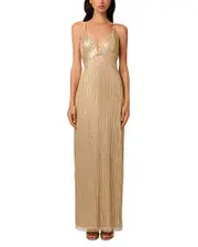 Liv Foster Madelyn Beaded Long Column Gown