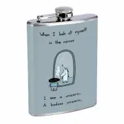 Unicorn Mirror Em1 Flask 8oz Stainless Steel Hip Drinking Whiskey