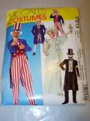 ADULT MCCALLS HALLOWEEN COSTUME Pattern P315 UNCLE SAM STATUE OF LIBERTY M 36 38