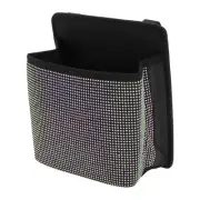 Car Trash Can Hanging Front Rear Seats Flannel Trash Bin Multicolor 1 Pcs