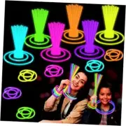 Halloween Glow Sticks Party Pack 8"-50,Light up Bracelets & 50 Glow Sticks