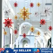 6X Christmas XMAS Tree Snowflakes Baubles Hanging Home Party Ornament Decoration