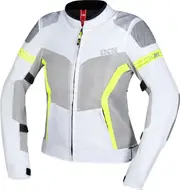 IXS Trigonis-Air, textile jacket women , color: Light Grey/Grey/Neon-Yellow , size: M