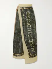 [Acne Studios] Acne Studios - Printed Cotton-voile Pareo - Black - One size One size Black