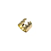 Sterling Silver 14K Vermeil Plated Carnage Ring size 6