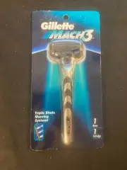 vintage and NEW 1998 Gillette MACH3 Razor Metal Handle with 1 Cartridge