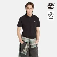 在飛比找momo購物網優惠-【Timberland】男款黑色休閒短袖Polo衫(A2EP