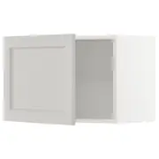 METOD wall cabinet, white/Lerhyttan light grey, 60x37x40 cm