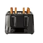Mainstays 4-Slice Toaster Black with 6 Shade Settings and Removable Crumb Tray