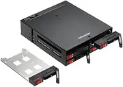 6 Bays Mobile Backplane Support 2.5'' SATA HDD SSD Hard Drive with Cooling Fan Locker Hot-swap 6Gbps Transmission for PC 5.25’’ Drive Bay