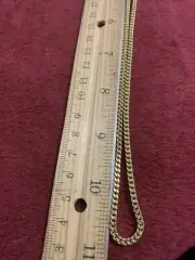 22 “ 10 Kt Yellow Gold Franko Chain 3mm Lobster Lock Not Scrap