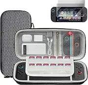 SZYUYU Travel Carrying Case for Nin-tendo Switch 2(2025),11.61 Inch Large Capacity Premium EVA Portable Bag with 2 Screen Protector, Hard Protective Case Holds 24 Game Cartridge