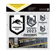 620574 PENRITH PANTHERS 2023 NRL THREE-PEAT PREMIERS 5 STICKER GIANT DECAL SHEET