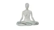 Female Yoga Mannequin - Gloss white fibreglass - Lotus position